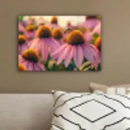 Bloemen - Paars - Bijen canvas 2cm klein -sfeer3
