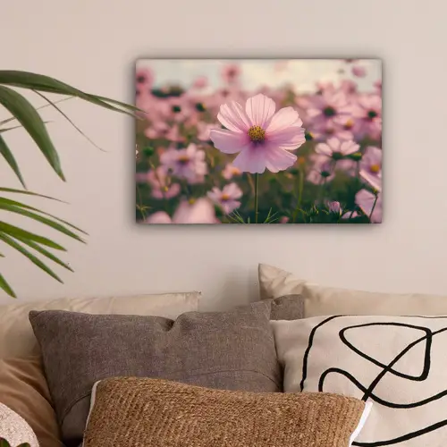 Bloemen - Paars - Wazig canvas 2cm klein -sfeer1