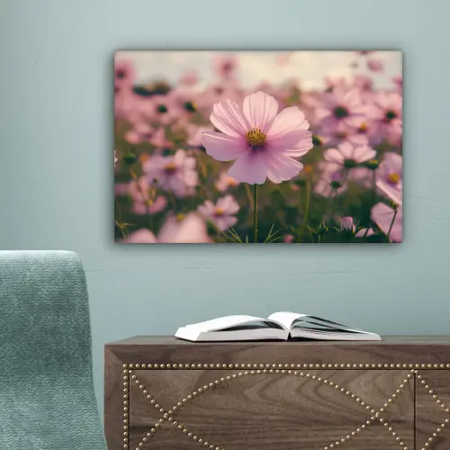 Bloemen - Paars - Wazig canvas 2cm klein -sfeer4
