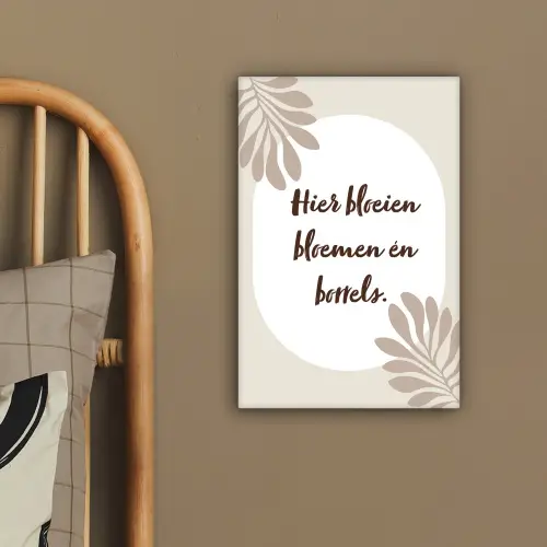 Bloemen - Quote - Zomer - Beige canvas 2cm klein -sfeer3