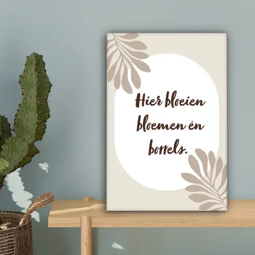 Bloemen - Quote - Zomer - Beige canvas 2cm klein -sfeer4