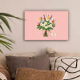 Bloemen - Lint - Kaartje canvas 2cm klein -sfeer1