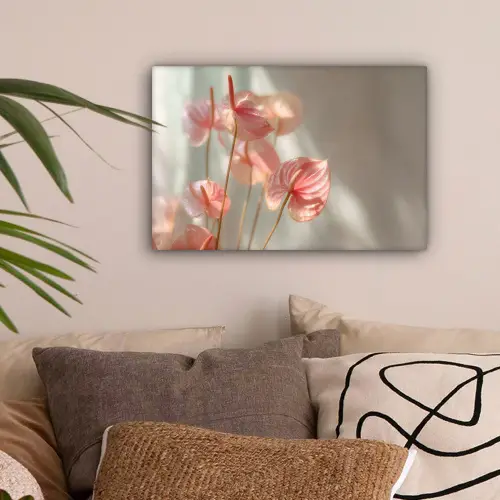 Bloemen - Stelen - Roze - Schaduw canvas 2cm klein -sfeer1