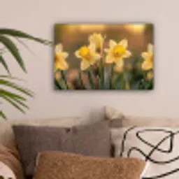 Bloemen - Geel - Wazig canvas 2cm klein -sfeer1