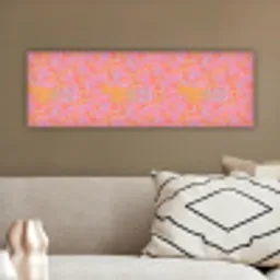 Vloeiend - Verf - Perzik canvas 2cm klein 828 -sfeer3