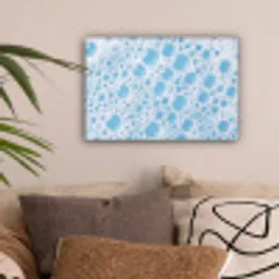 Schuim - Bubbels - Blauw canvas 2cm klein -sfeer1