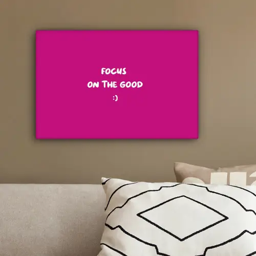 Focus - Smiley - Roze canvas 2cm klein -sfeer3
