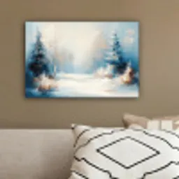Bos - Winter - Natuur - Abstract - Sneeuw canvas 2cm klein -sfeer3