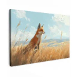 Vos - Gras - Wolken - Oranje canvas 2cm klein -z3d