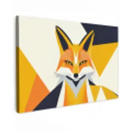Vos - Oranje - Abstract - Driehoeken canvas 2cm klein -z3d