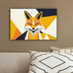 Vos - Oranje - Abstract - Driehoeken canvas 2cm klein -sfeer3