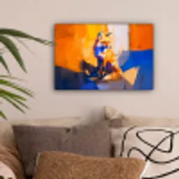 Vos - Oranje - Vormen - Abstract canvas 2cm klein -sfeer1