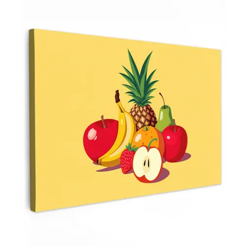 Fruit - Illustratie - Kleurrijk canvas 2cm klein -z3d