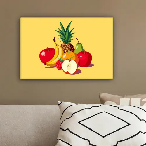 Fruit - Illustratie - Kleurrijk canvas 2cm klein -sfeer3