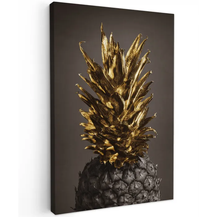 Fruit - Ananas - Goud canvas 2cm klein -z3d