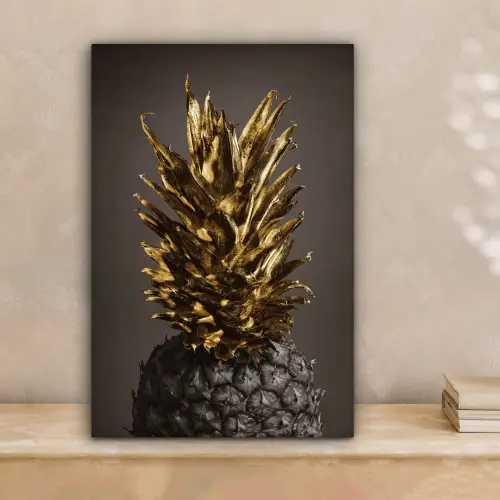 Fruit - Ananas - Goud canvas 2cm klein -sfeer1
