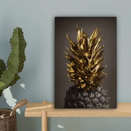 Fruit - Ananas - Goud canvas 2cm klein -sfeer4
