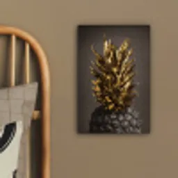 Fruit - Ananas - Goud canvas 2cm klein -sfeer3