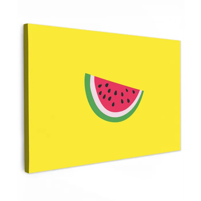 Fruit - Watermeloen - Geel canvas 2cm klein -z3d