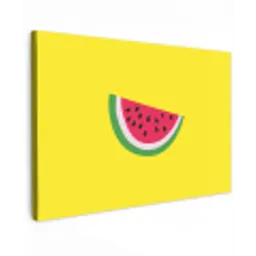 Fruit - Watermeloen - Geel canvas 2cm klein -z3d