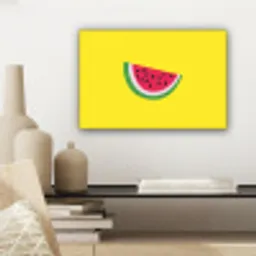 Fruit - Watermeloen - Geel canvas 2cm klein -sfeer6