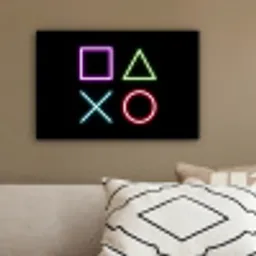 Gaming - Neon - Console - Zwart - Controller - Gamen canvas 2cm klein -sfeer3