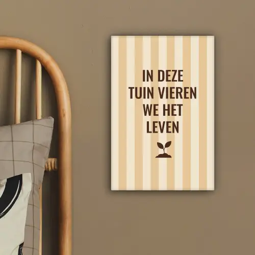 Tuin - Quote - Strepen - Zomer canvas 2cm klein -sfeer3
