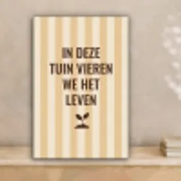 Tuin - Quote - Strepen - Zomer canvas 2cm klein -sfeer1