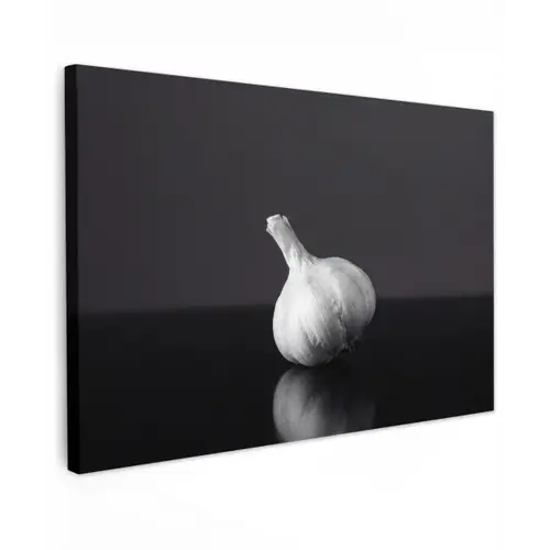Knoflook - Zwart - Wit canvas 2cm klein -z3d