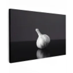 Knoflook - Zwart - Wit canvas 2cm klein -z3d