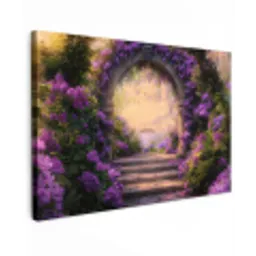 Poort - Paars - Bloemen canvas 2cm klein -z3d