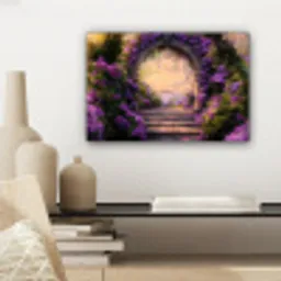 Poort - Paars - Bloemen canvas 2cm klein -sfeer6