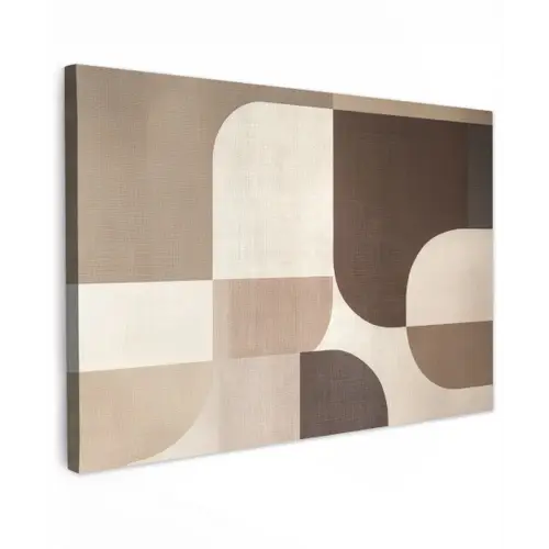 Geometrisch - Geweven structuur - Modern canvas 2cm klein -z3d