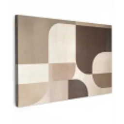 Geometrisch - Geweven structuur - Modern canvas 2cm klein -z3d