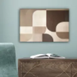 Geometrisch - Geweven structuur - Modern canvas 2cm klein -sfeer4