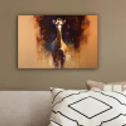Giraf - Bruin - Abstract - Geschilderd canvas 2cm klein -sfeer3