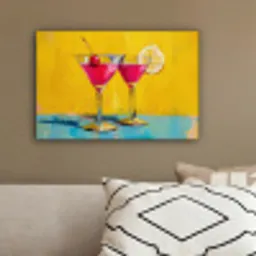 Glazen - Cocktail - Citroen - Kers canvas 2cm klein -sfeer3