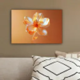 Glazen - Bloem - Oranje canvas 2cm klein -sfeer3