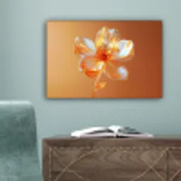 Glazen - Bloem - Oranje canvas 2cm klein -sfeer4
