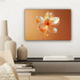 Glazen - Bloem - Oranje canvas 2cm klein -sfeer6
