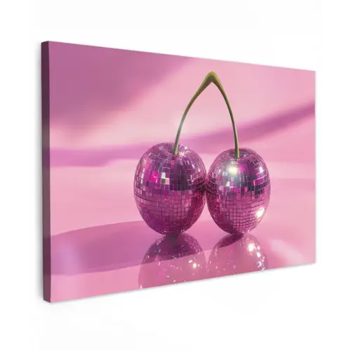Glitter - Discobol - Roze - Kersen canvas 2cm klein -z3d
