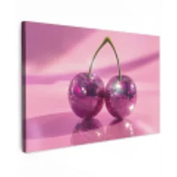 Glitter - Discobol - Roze - Kersen canvas 2cm klein -z3d