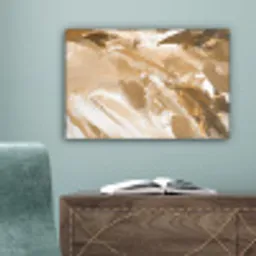 Goud - Beige - Abstract canvas 2cm klein -sfeer4
