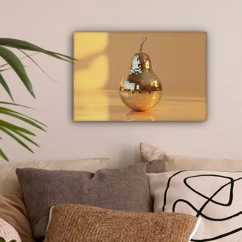 Goud - Disco - Glitter - Peer canvas 2cm klein -sfeer1