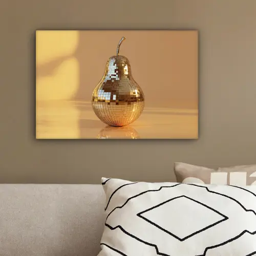 Goud - Disco - Glitter - Peer canvas 2cm klein -sfeer3