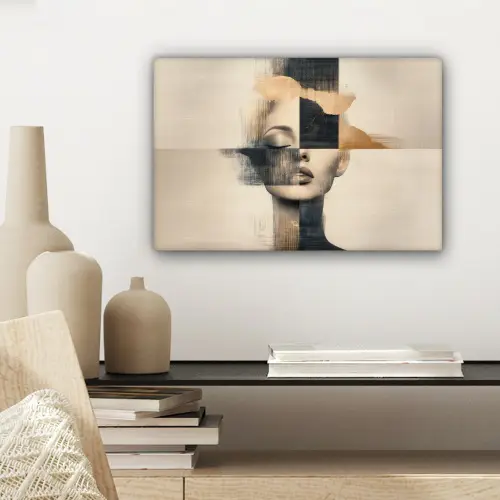 Goud - Vrouw - Rechthoeken canvas 2cm klein -sfeer6
