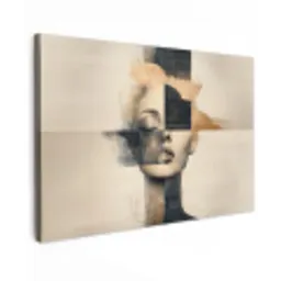 Goud - Vrouw - Rechthoeken canvas 2cm klein -z3d