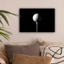 Golfbal - Minimalistisch - Wit canvas 2cm klein -sfeer1