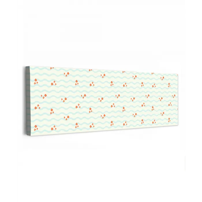 Golf - Vis - Blauw - Oranje canvas 2cm klein 828 -z3d