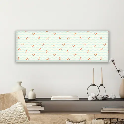 Golf - Vis - Blauw - Oranje canvas 2cm klein 828 -sfeer6